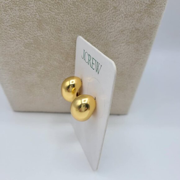 J Crew Gold Tone Orb Stud Earrings NWT!  NEW! - Picture 7 of 7